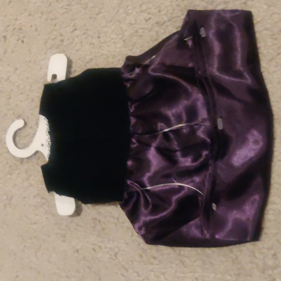 New!Springfield Black Velvet Purple Satin Party Dress for 18" Dolls - Picture 4 of 4